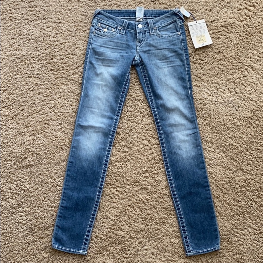 NWT: True Religion Skinny WFLPS Clear Disco Jeans